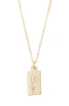 Set & Stones Tawney Birth Flower Pendant Necklace In Gold