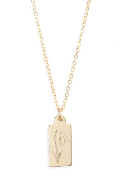Set & Stones Tawney Birth Flower Pendant Necklace In Gold