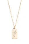 Set & Stones Tawney Birth Flower Pendant Necklace In Gold