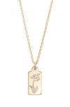 Set & Stones Tawney Birth Flower Pendant Necklace In Gold