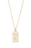 Set & Stones Tawney Birth Flower Pendant Necklace In Gold