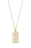 Set & Stones Tawney Birth Flower Pendant Necklace In Gold