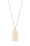 Set & Stones Tawney Birth Flower Pendant Necklace In Gold