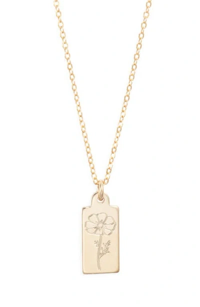 Set & Stones Tawney Birth Flower Pendant Necklace In Gold