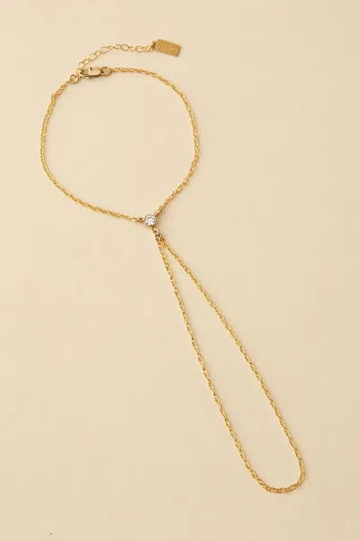 Set & Stones Teagan Hand Chain In Green