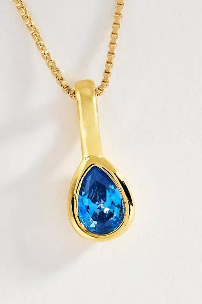 Set & Stones Teardrop Birthstone Necklace In Gold