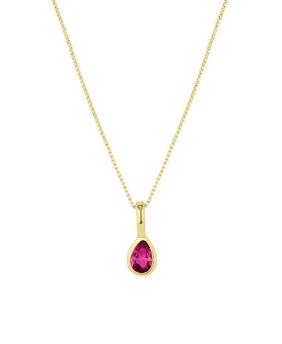 Set & Stones Teardrop Birthstone Necklace In Gold