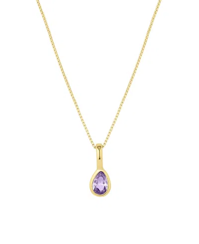 Set & Stones Teardrop Birthstone Necklace In Gold
