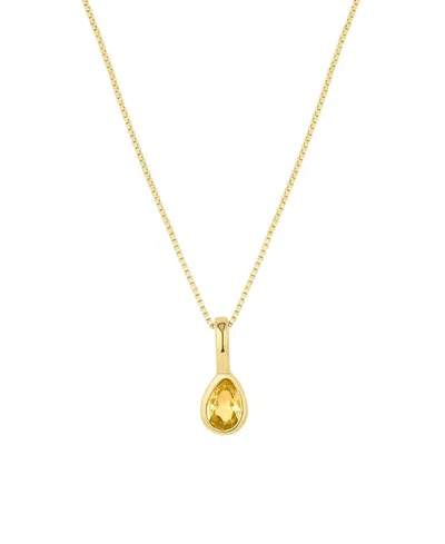 Set & Stones Teardrop Birthstone Necklace In Gold