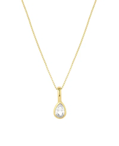 Set & Stones Teardrop Birthstone Necklace In Gold