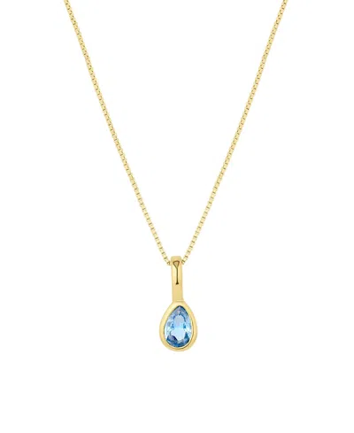 Set & Stones Teardrop Birthstone Necklace In Gold