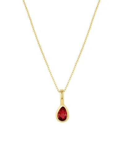 Set & Stones Teardrop Birthstone Necklace In Gold