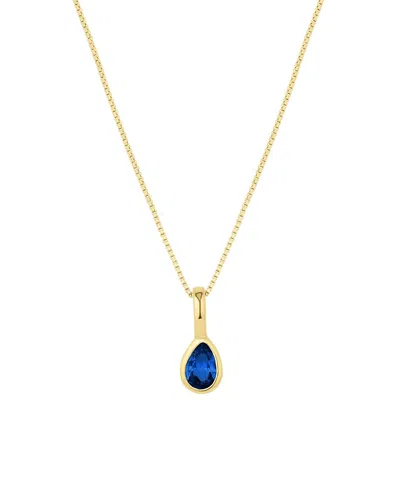 Set & Stones Teardrop Birthstone Necklace In Gold