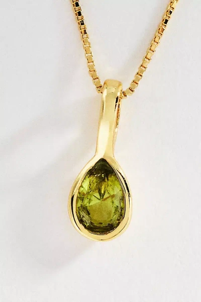 Set & Stones Teardrop Birthstone Necklace In Gold