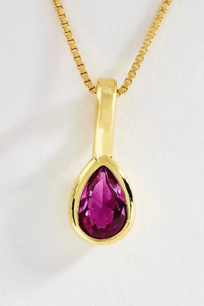 Set & Stones Teardrop Birthstone Necklace In Gold