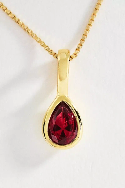 Set & Stones Teardrop Birthstone Necklace In Gold