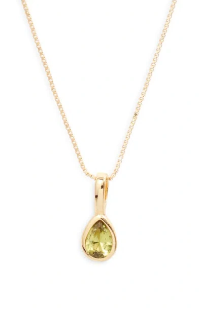 Set & Stones Teardrop Birthstone Pendant Necklace
