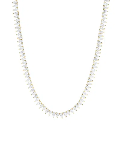 Set & Stones Teardrop Tennis Necklace In Gold