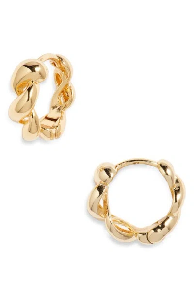 Set & Stones Tessa Twist Hoop Earrings In Gold