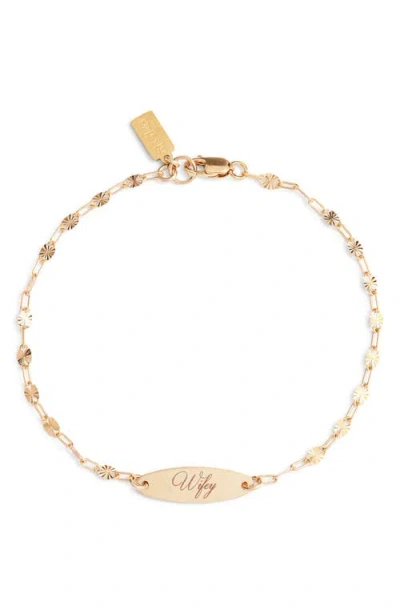 Set & Stones Wifey Banks Bracelet In Gold