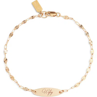 Set & Stones Wifey Banks Bracelet In Gold