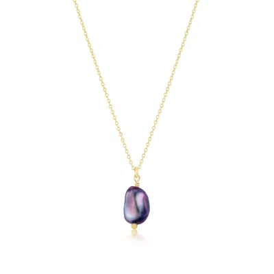 Set & Stones Women's Gold Adelle Necklace - Peacock Pearl