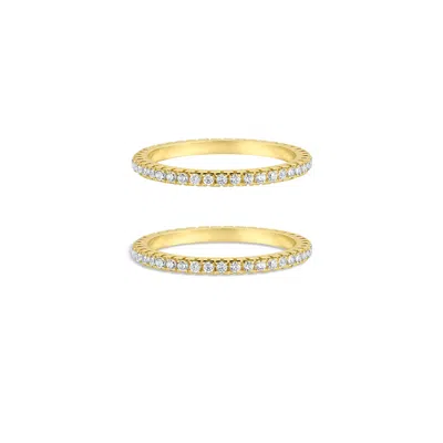 Set & Stones Women's Gold Aurora Smart Ring Stacking Set