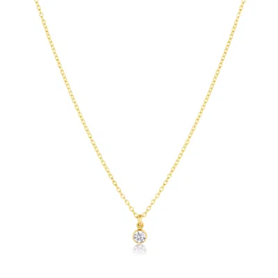 Set & Stones Women's Gold Birthstone Charm Necklace - April