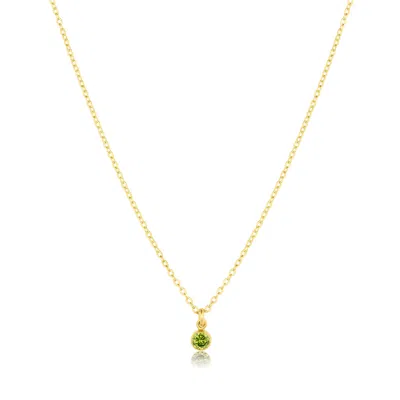 Set & Stones Women's Gold Birthstone Charm Necklace - August
