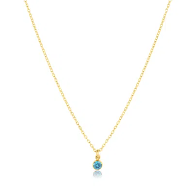 Set & Stones Women's Gold Birthstone Charm Necklace - December