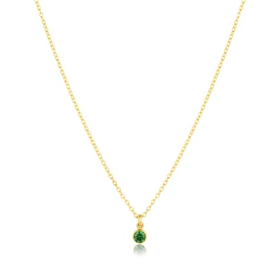 Set & Stones Women's Gold Birthstone Charm Necklace - May