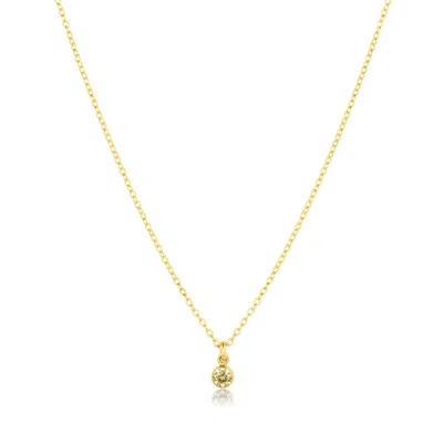 Set & Stones Women's Gold Birthstone Charm Necklace - November