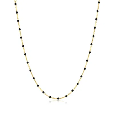 Set & Stones Women's Gold / Black Kaz Necklace - Black