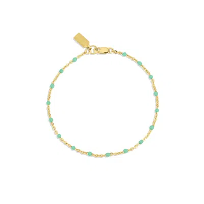 Set & Stones Women's Gold / Blue / Green Kaz Bracelet - Turquoise