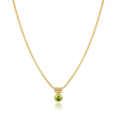 Set & Stones Women's Gold Ellie Birthstone Necklace- August