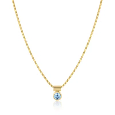 Set & Stones Women's Gold Ellie Birthstone Necklace- March