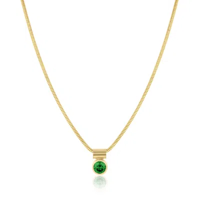 Set & Stones Women's Gold Ellie Birthstone Necklace- May
