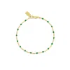 Set & Stones Women's Gold / Green Kaz Bracelet - Emerald In Gold