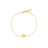 Set & Stones Women's Gold Lily Birth Flower Bracelet - December In Gold