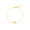 Set & Stones Women's Gold Lily Birth Flower Bracelet - January In Gold