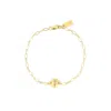 Set & Stones Women's Gold Lily Birth Flower Bracelet - March In Gold