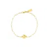 Set & Stones Women's Gold Lily Birth Flower Bracelet - September In Gold