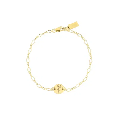 Set & Stones Women's Gold Lily Birth Flower Bracelet - September