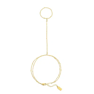 Set & Stones Women's Gold Palmer Hand Chain In Pink