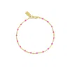Set & Stones Women's Gold / Pink Kaz Bracelet - Pink In Multi