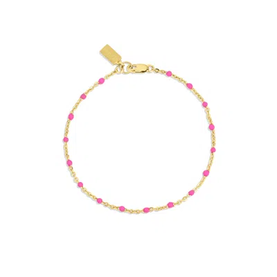 Set & Stones Women's Gold / Pink Kaz Bracelet - Pink In Multi
