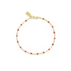 Set & Stones Women's Gold / Red Kaz Bracelet - Red In Multi