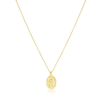 Set & Stones Women's Gold St. Christopher Charm Necklace