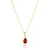Set & Stones Women's Gold Teardrop Birthstone Necklace - January In Gold