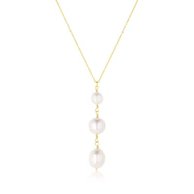 Set & Stones Clove Pearl Drop Necklace In Gold